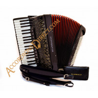 Scandalli Air I S 41 key 120 bass 4 voice black piano accordion with sparkle finish, Scottish musette. MIDI options available.